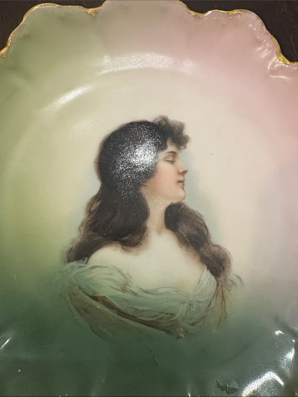 Antique Rosenthal R.C. Malmaison Bavaria Portrait Cabinet Plate